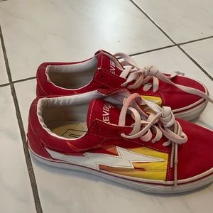 Revenge x storm revenge red flame vans size 6